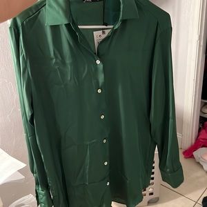 Zara Satin Button Up